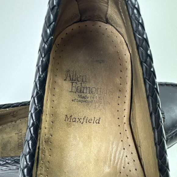 Allen Edmonds Maxfield Loafers Men\'s 10D  Black Weave Tassel EUC main image 11